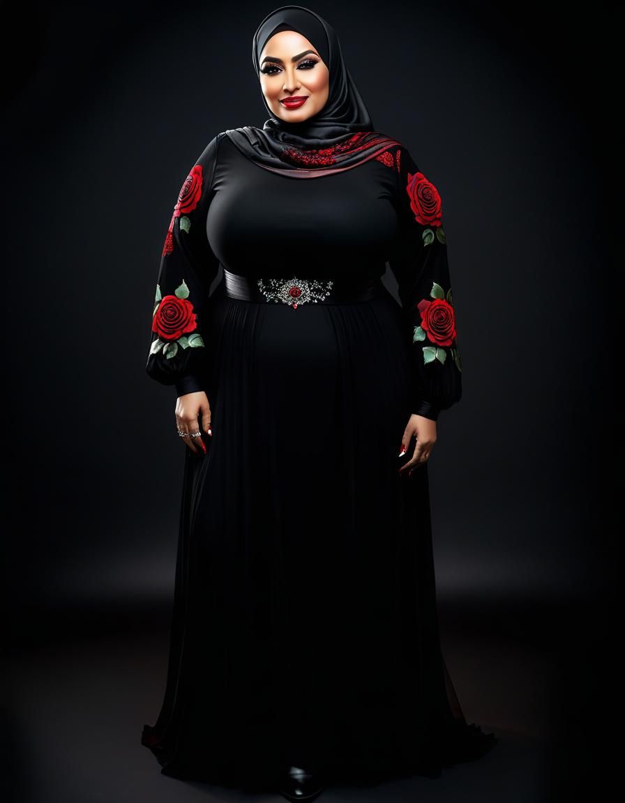 Intricate Alcohol Ink Portrait of Middle Eastern Woman