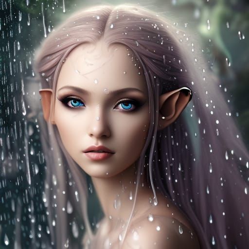 Ethereal Elf Girl Portrait in Fantasy Style