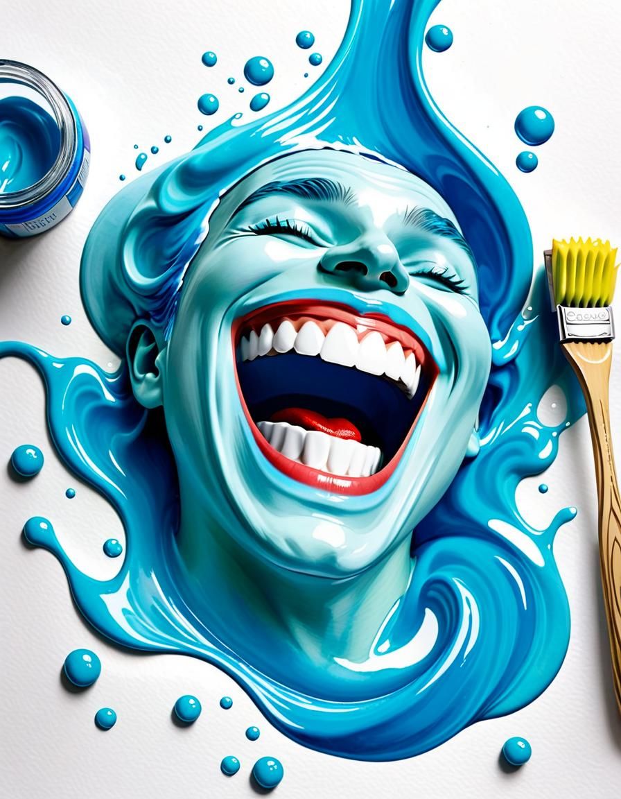 Whimsical Watercolor: Toothpaste-Inspired Vision