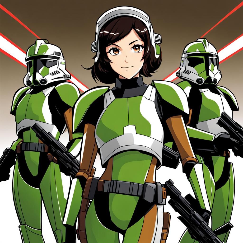 Anime Girl Clone Trooper of the 41st Elite Corps