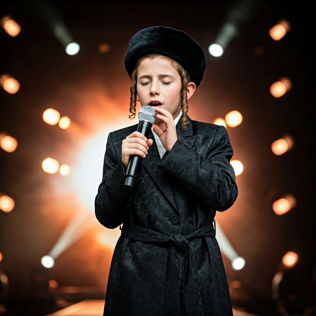 Soulful Hasidic Singer Performs on Grand Stage