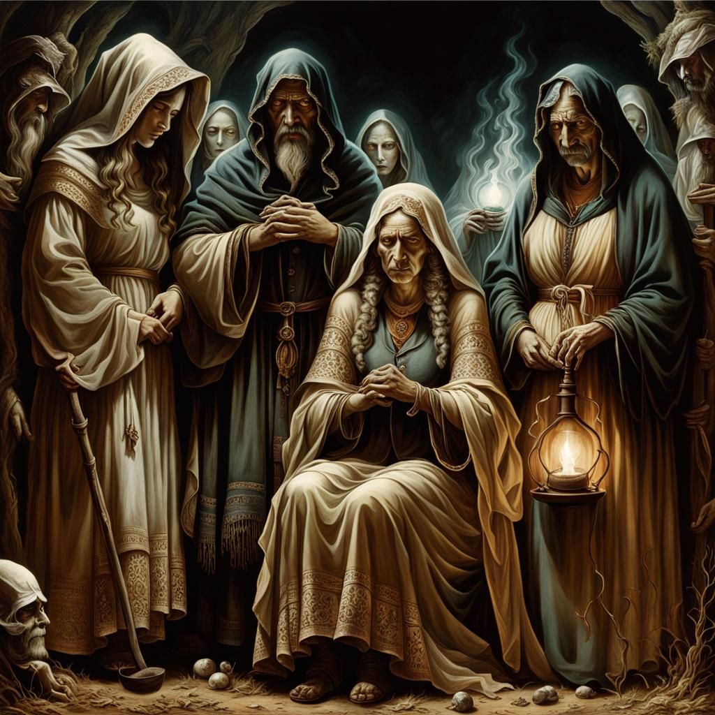 Haggard Coven Embracing Disease, Inspired by Goya