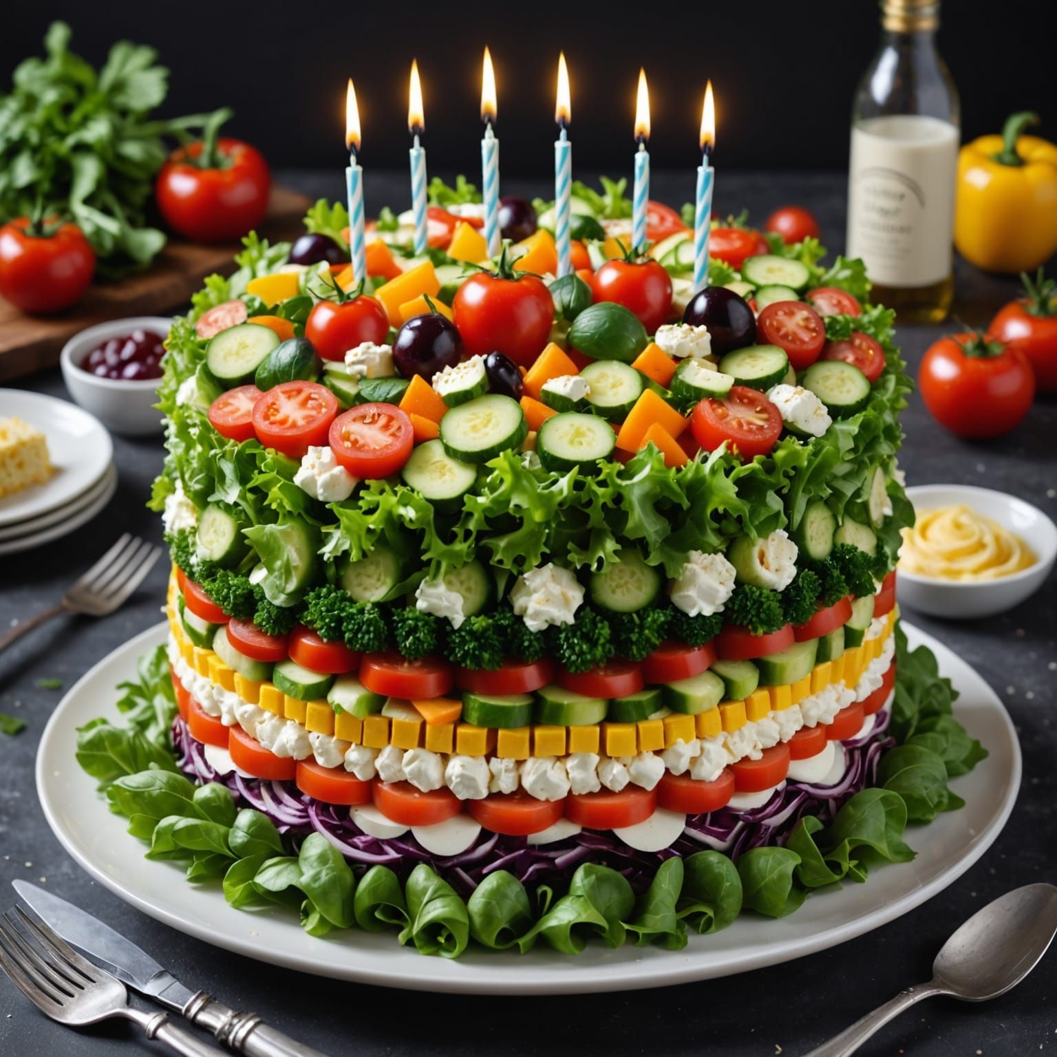 Hyperrealistic Vegetable Cake
