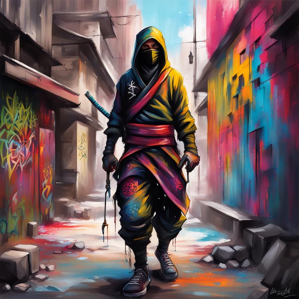 Ninja Adventurer Guild Leader in Graffiti Art