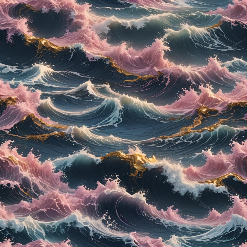 Dreamlike Seascape of Flowing Words: Digital Matte Painting