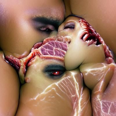 Abstract AI Interpretation of Hunger for Flesh