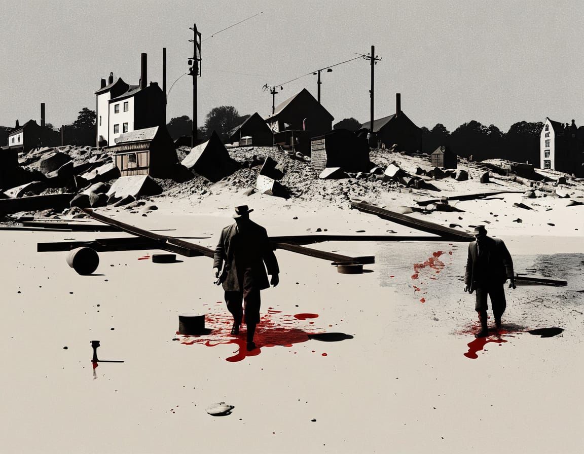 German Expressionist Satire of Beachgoers at Wannsee