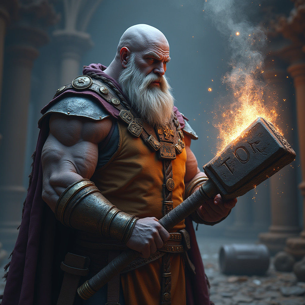 Duergar Sorcerer Wielding Magic Warhammer