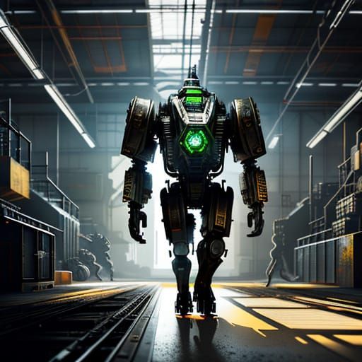 Diesel Injector Walker in Industrial Concept Art