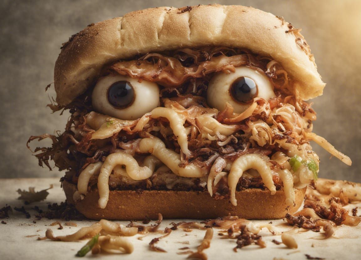 Disgusting Eyeball Sandwich: Hyper-Real Food Photography