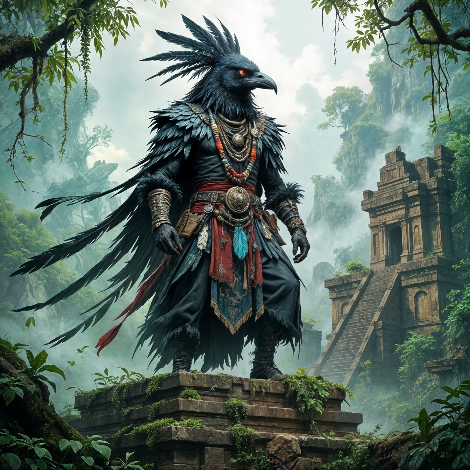 Kenku Warrior in Forgotten Jungle City