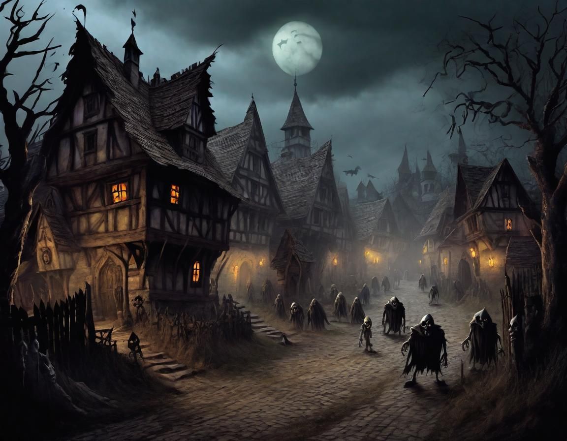 Haunted Transylvania Village with Ghouls and Goblins