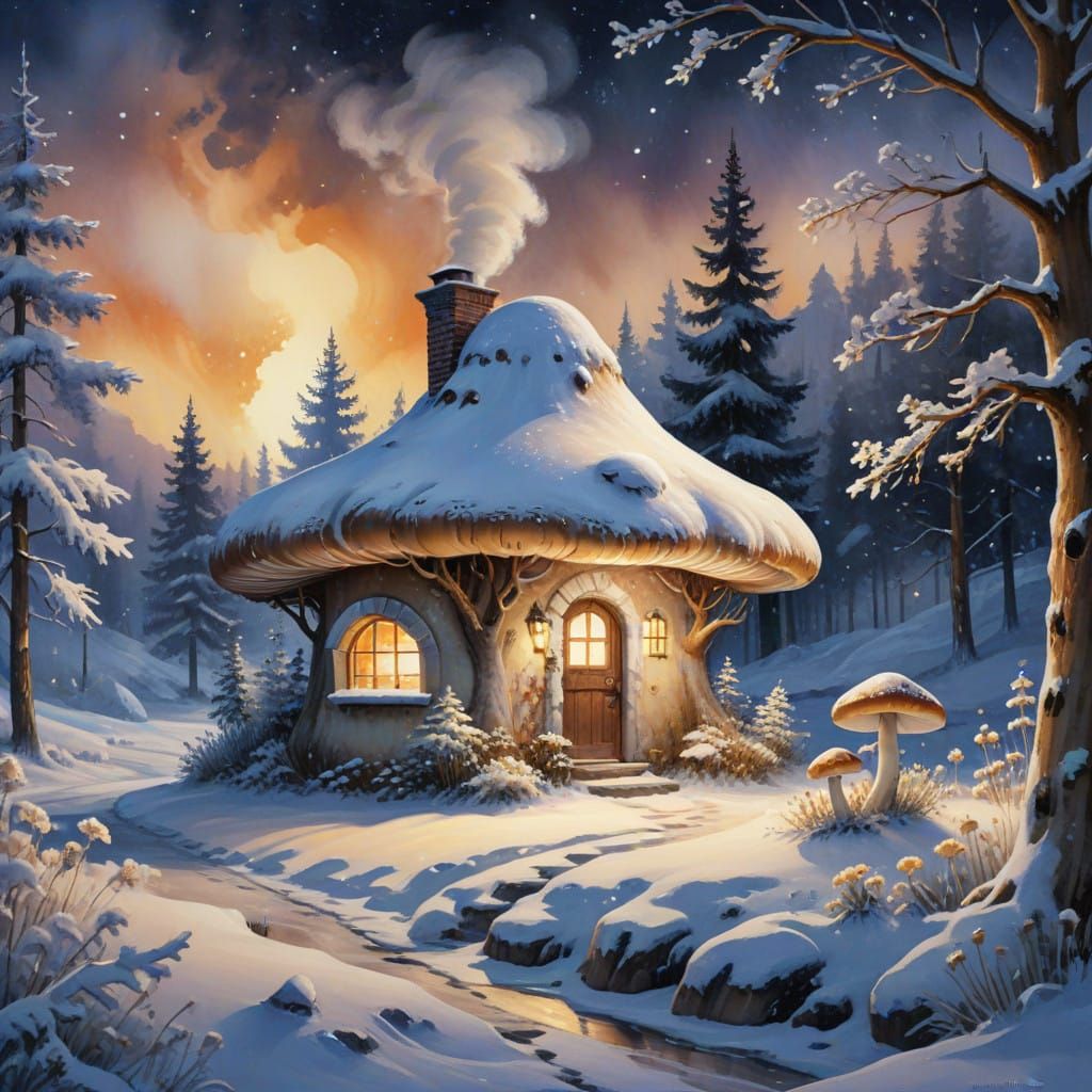 Mushroom fairy house