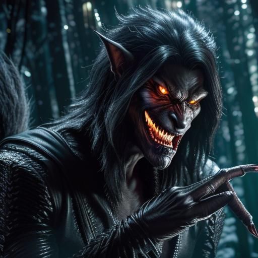 Vampire-Werewolf-Wraith Hybrid in Liquid Light
