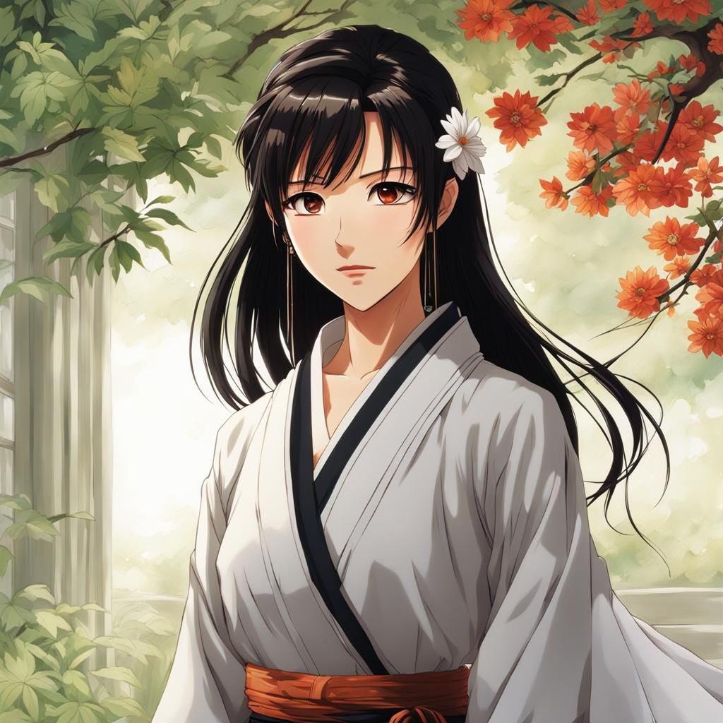 Anime Portrait of Aiko with East Asian Features