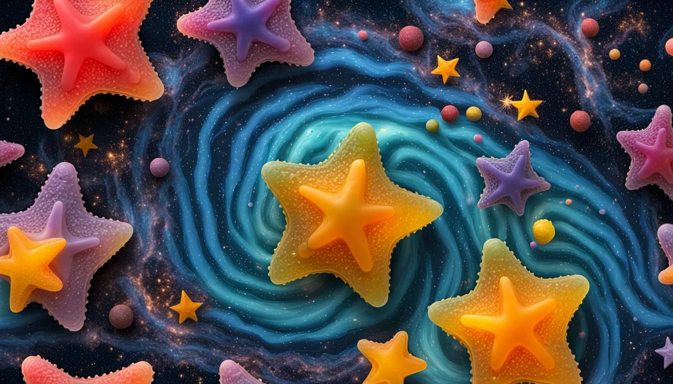 Play-Doh Stars Swim in Cosmic Sea