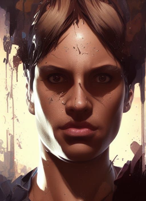 Scarface Portrait in Hyperdetailed Triadic Colors