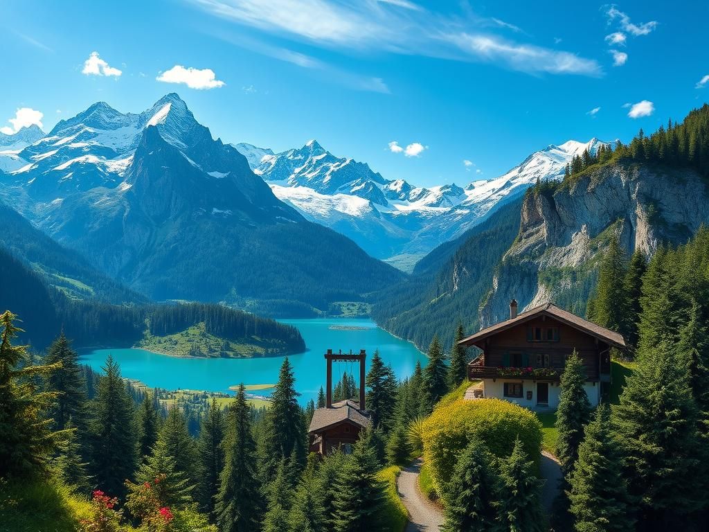 Swiss Alps: Majestic Mountains and Lush Valleys