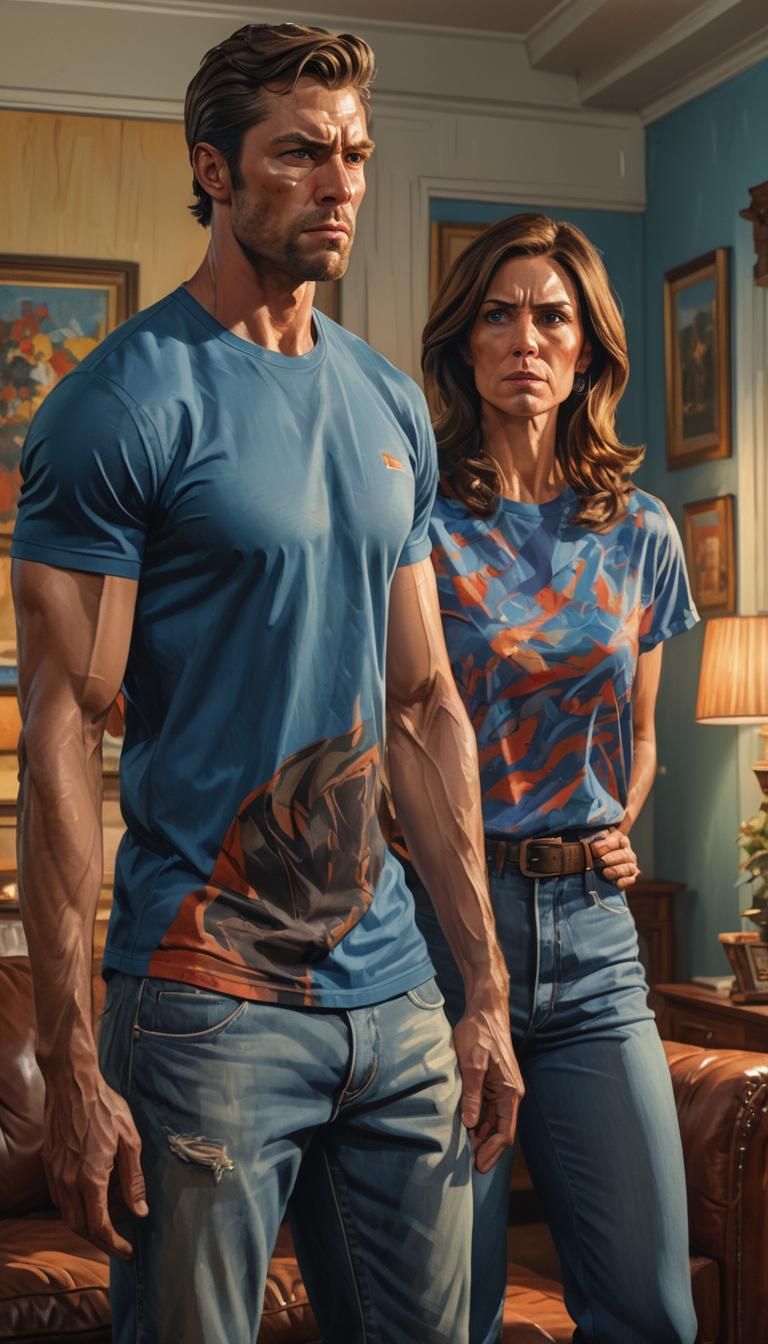 Hyperrealistic Portrait of an Angry Young Man