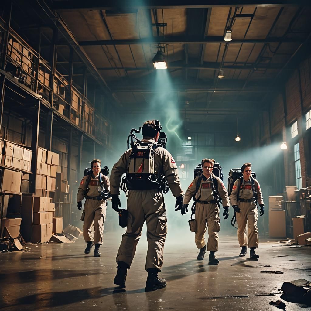 Ghostbusters Capture Ghosts in Abandoned Warehouse