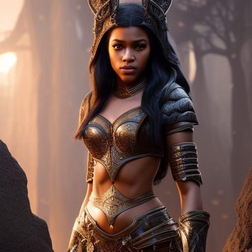 Striking Portrait with Piercing Green Eyes