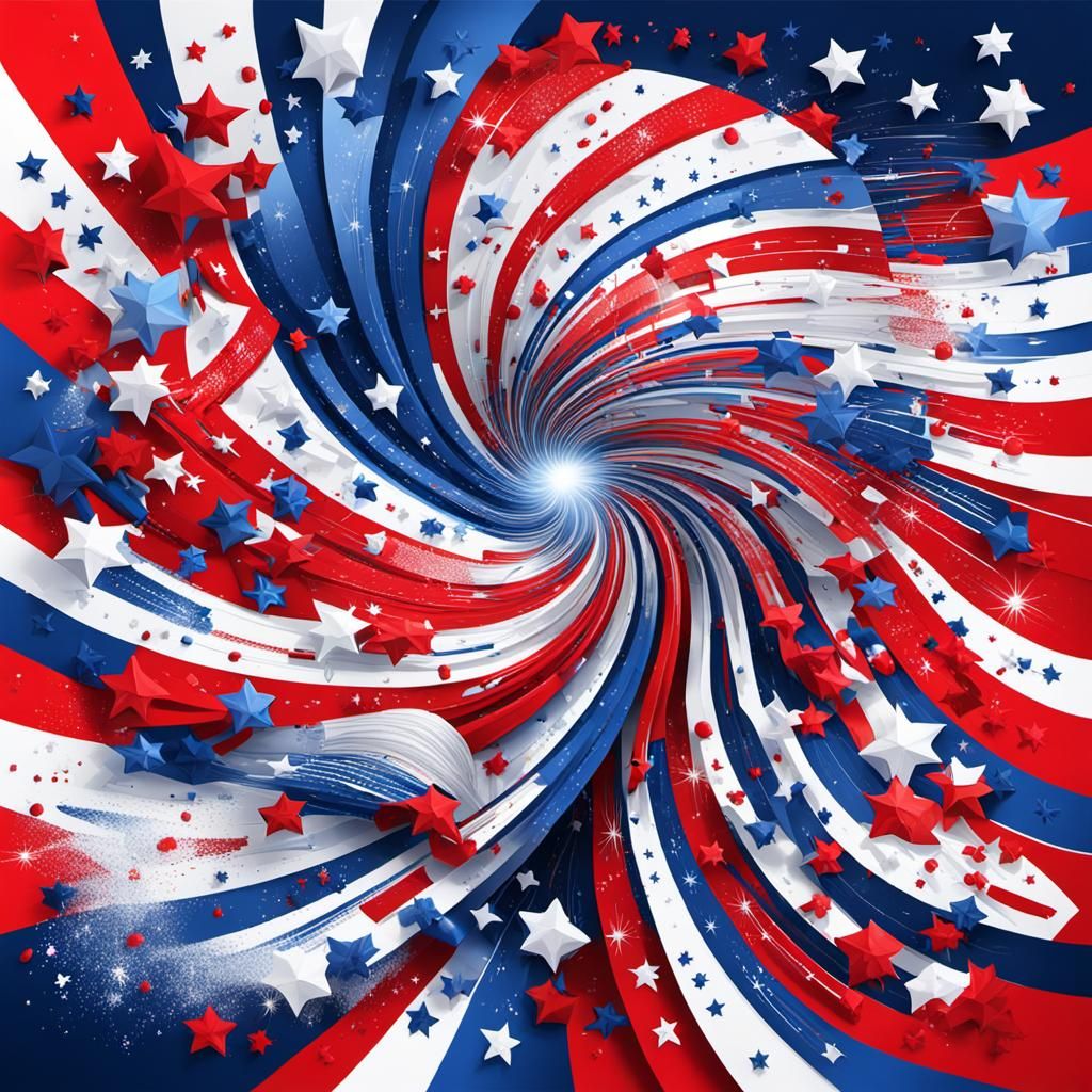 Festive Red, White, and Blue "Sallis Day" Design