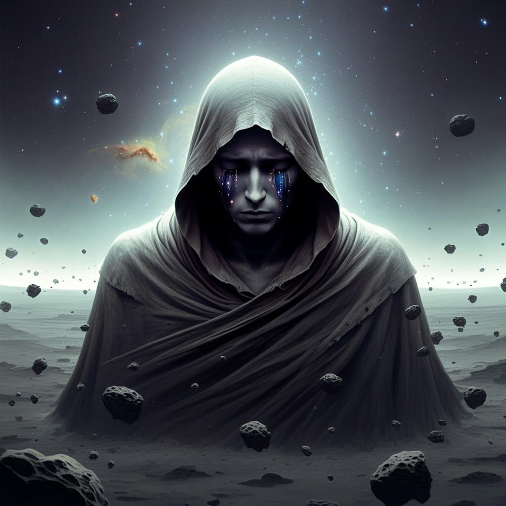 A surreal portrait of an existential crisis of Cosmic propor...