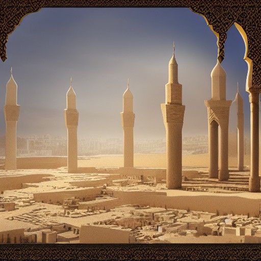 Detailed Matte Painting of an Arabic Scene