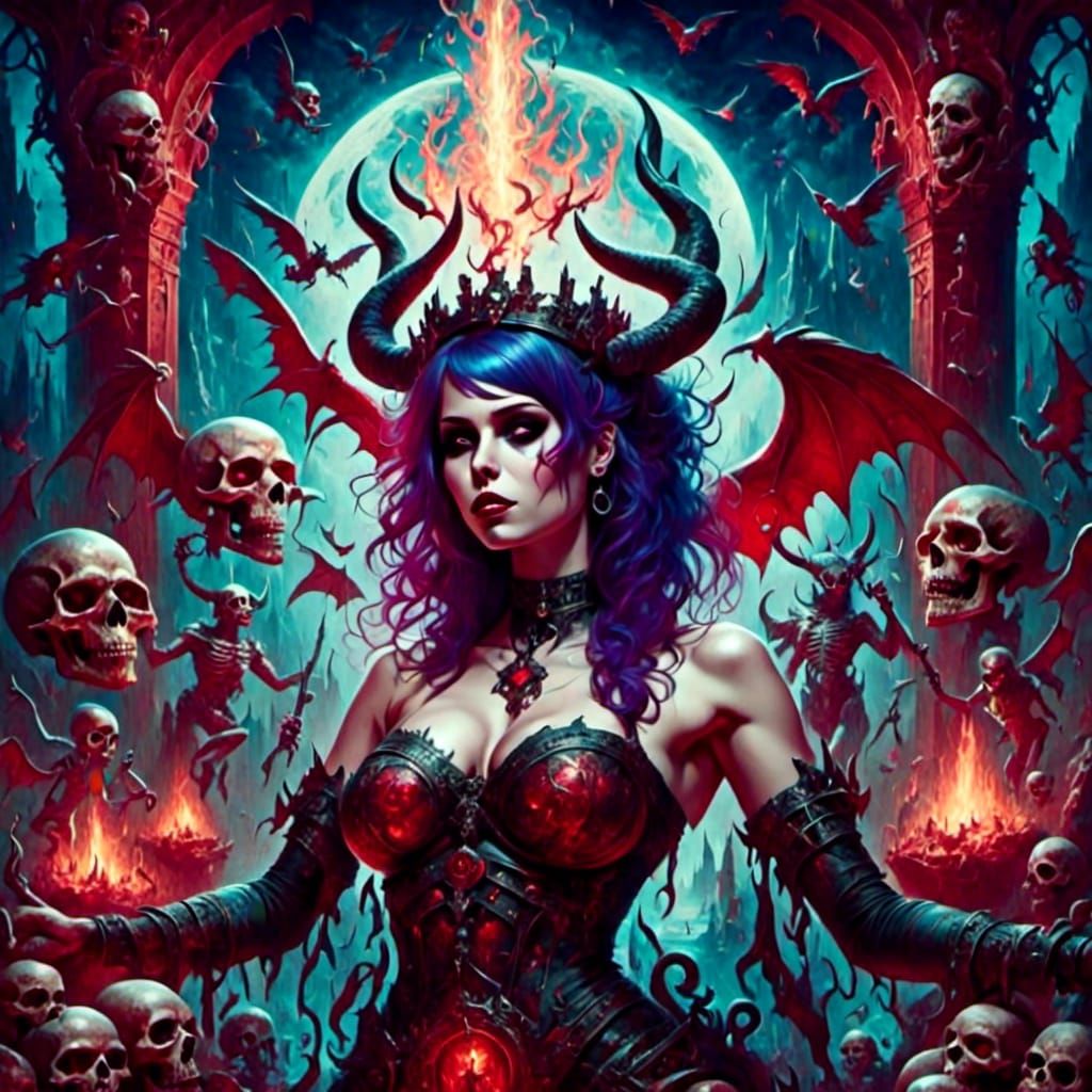 Queen of Purgatory, Digital Illustration