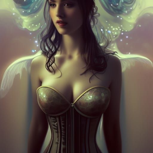 Ethereal Woman Portrait in Fantasy Style