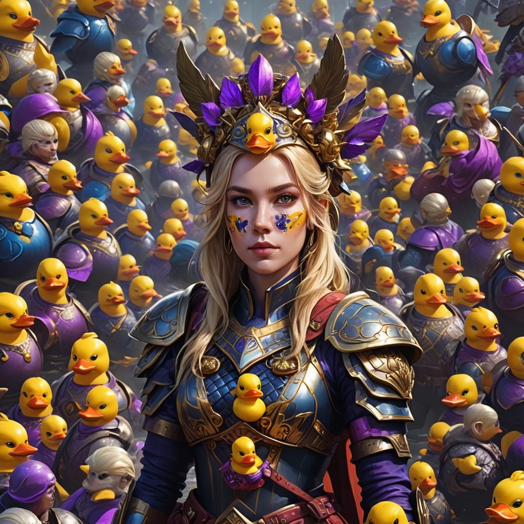 Rubber Duck Warrior Queen: Fantasy Concept Art