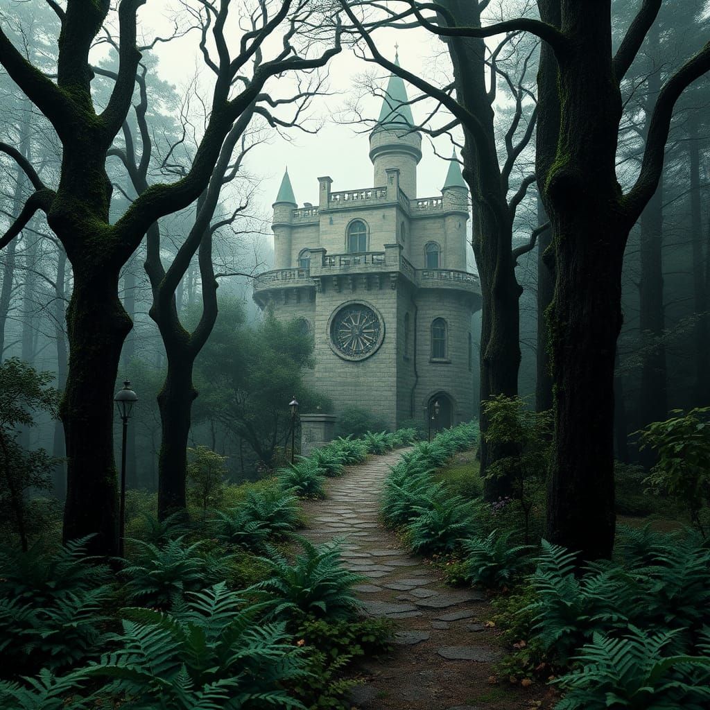 Enchanted Forest Path to Steampunk Castle