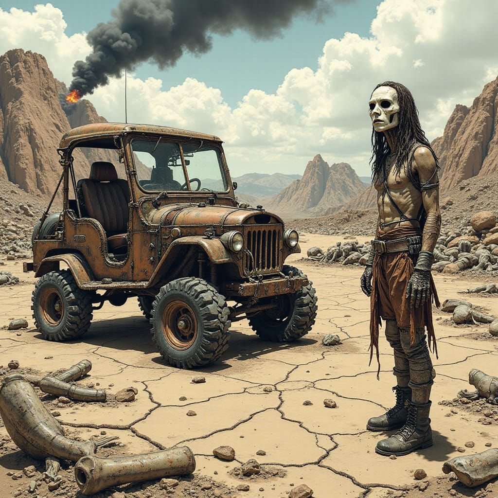 Post-Apocalyptic Horror in Cyberpunk Style