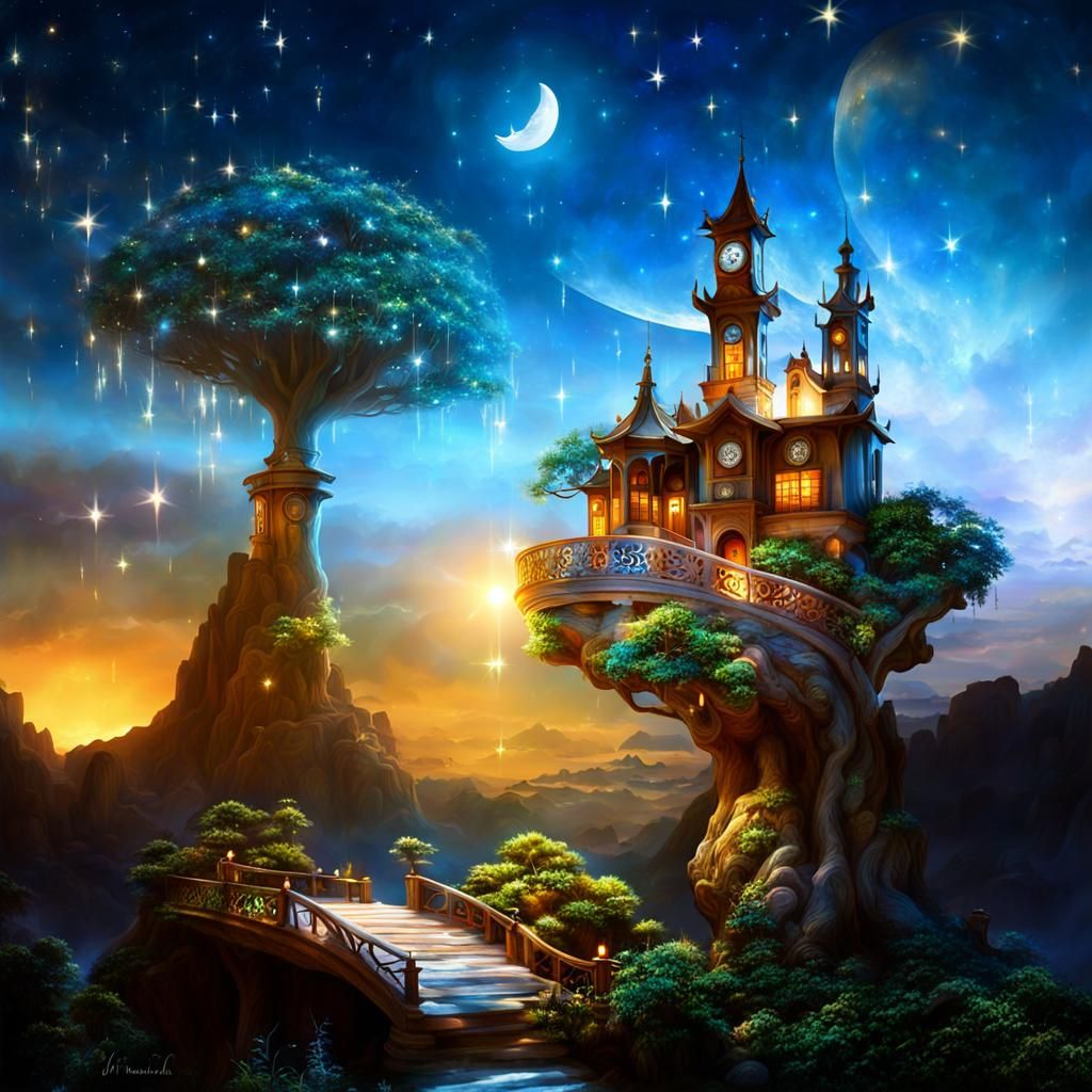 Luminescent Crystal Rose and Glitter Tree