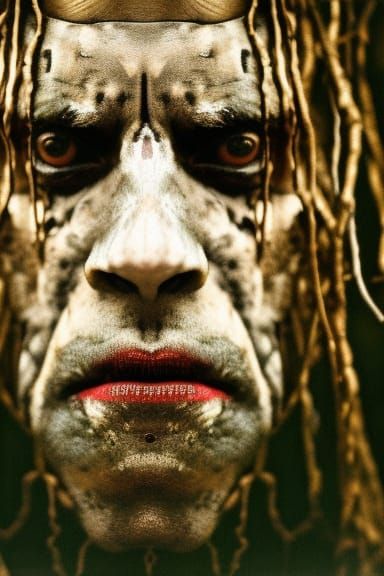 Lobo Portrait in Horror Ukiyo-e Style