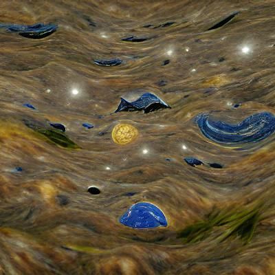 Exoplanet Landscape Under a Starry Sky