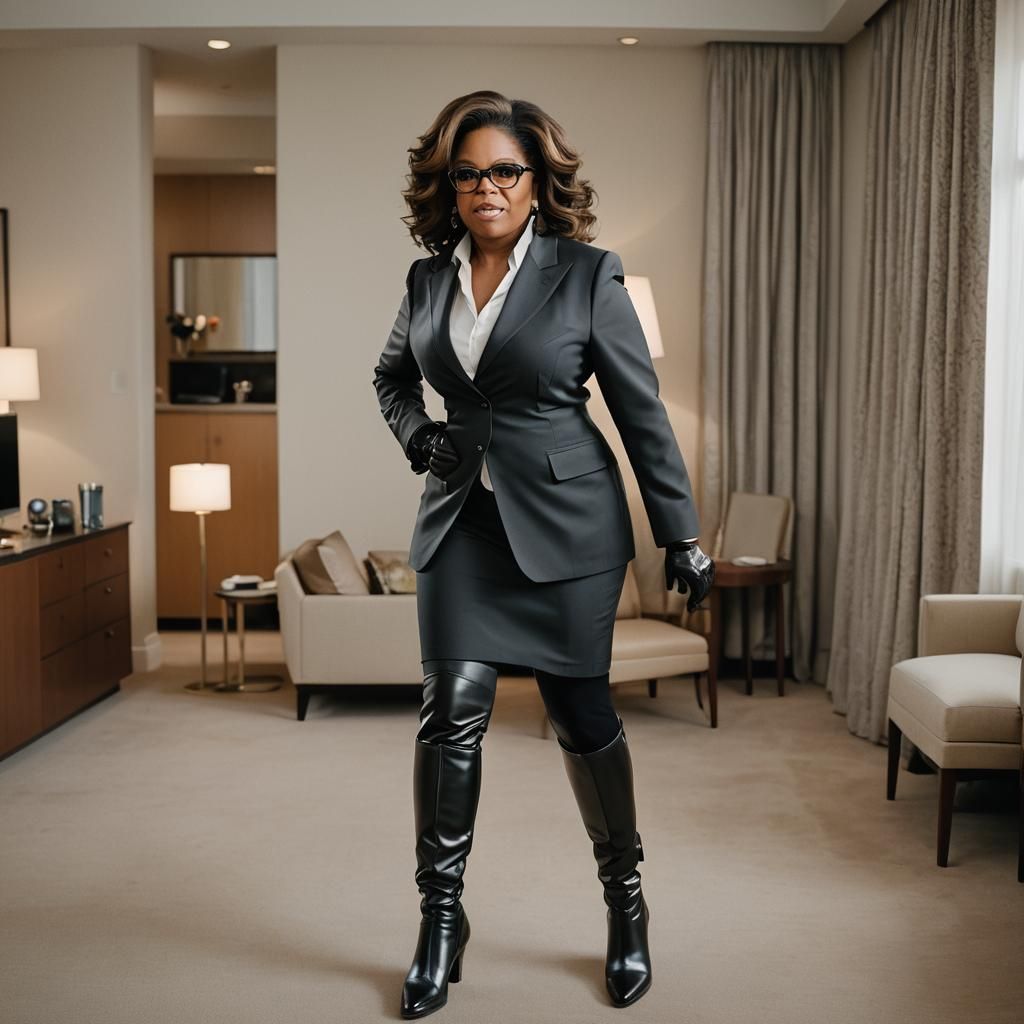 Oprah Winfrey Portrait in Hotel Room with Natural Light