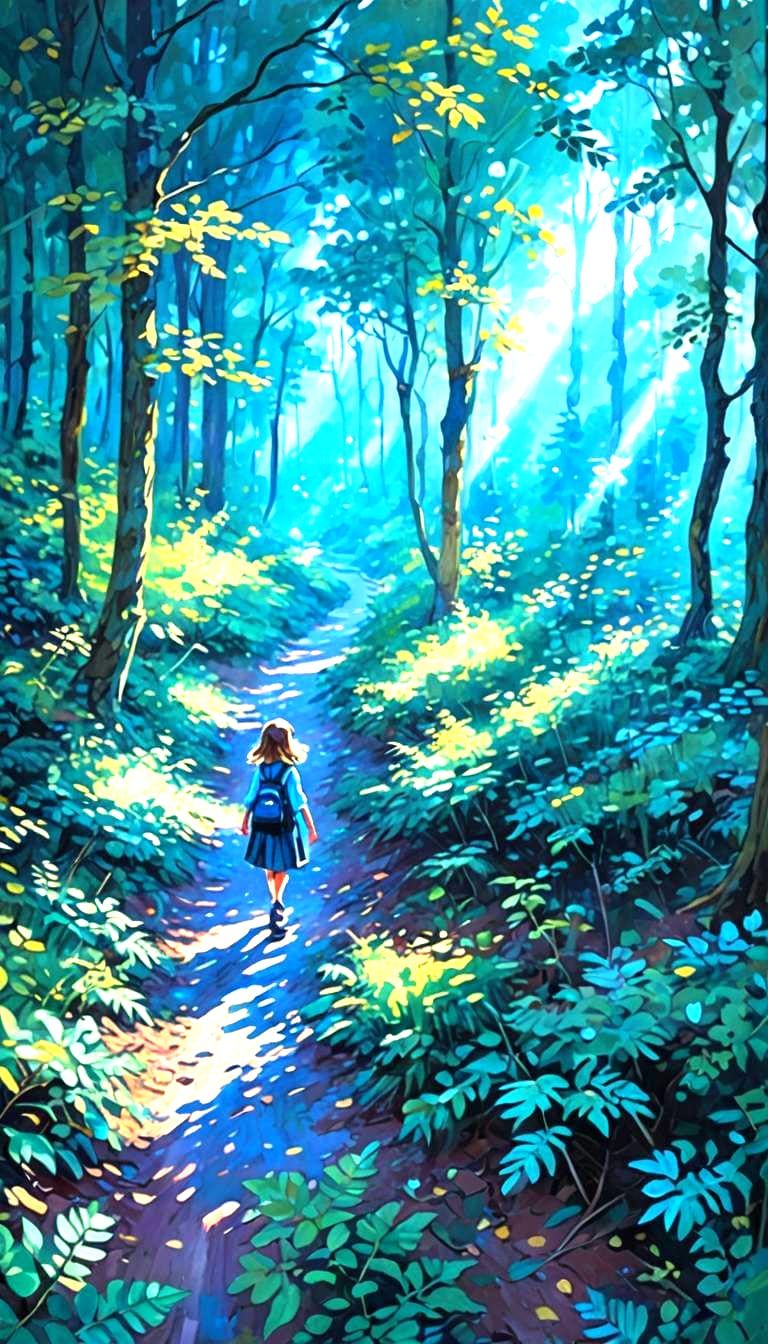 Blue Summer Day in the Forest