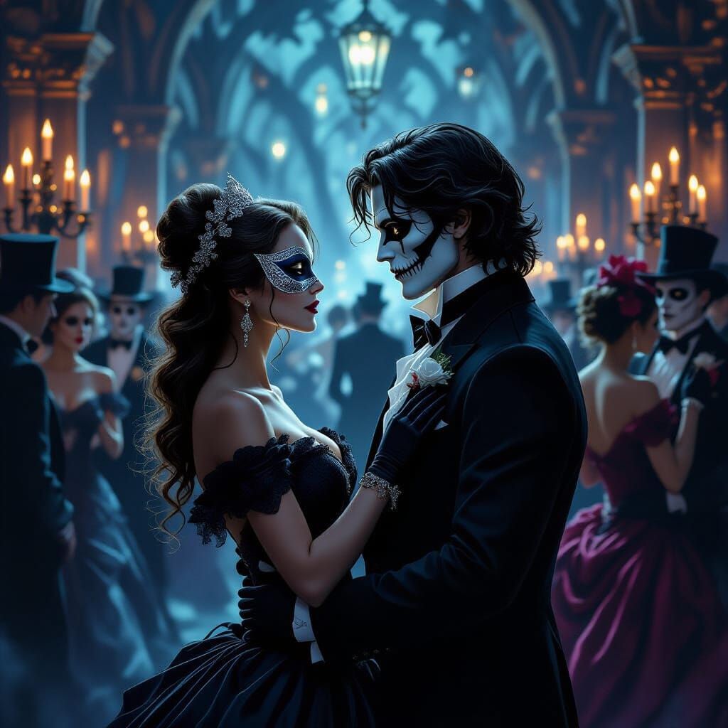 Gothic Halloween Masquerade: Spectral Lover Revealed