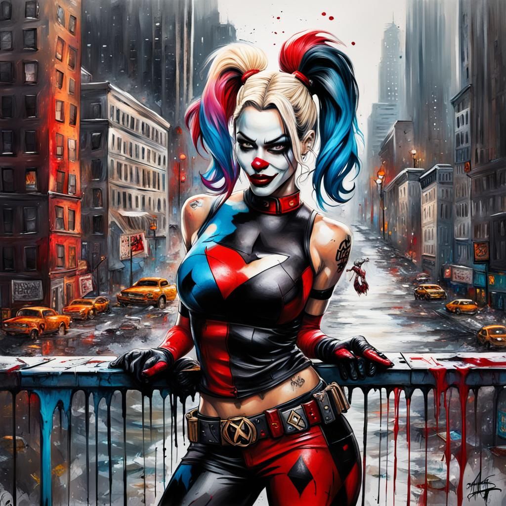 Sofia Vergara as Harley Quinn in Graffiti Art