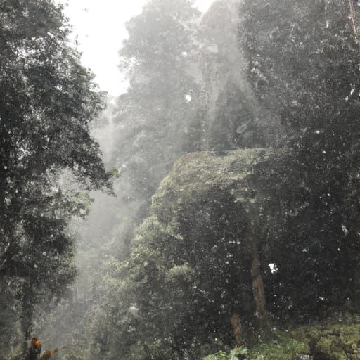 Snowy Jungle: An AI-Generated Paradox