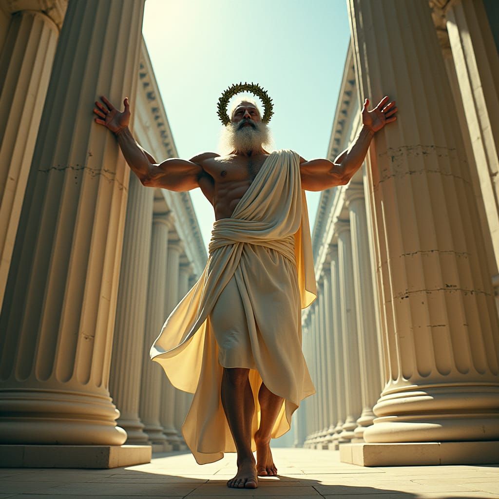 Zeus Prevents Collapse: Cinematic Film Still