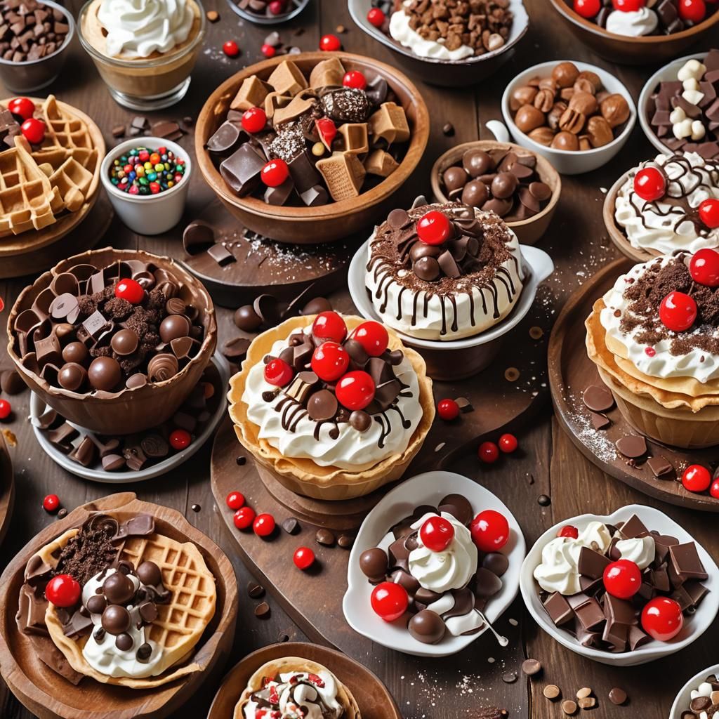 Crepes and Waffles Still Life as Impasto Painting