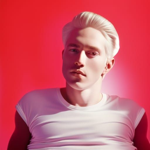 Marble Man Portrait in Retro Spacecore Style