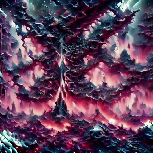 Nightmarish Horror Composition with Fragmented Elements