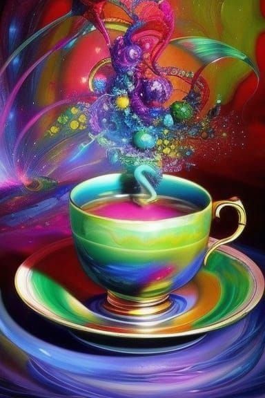 Tempest in a Teacup: Surreal Nightcafe Art