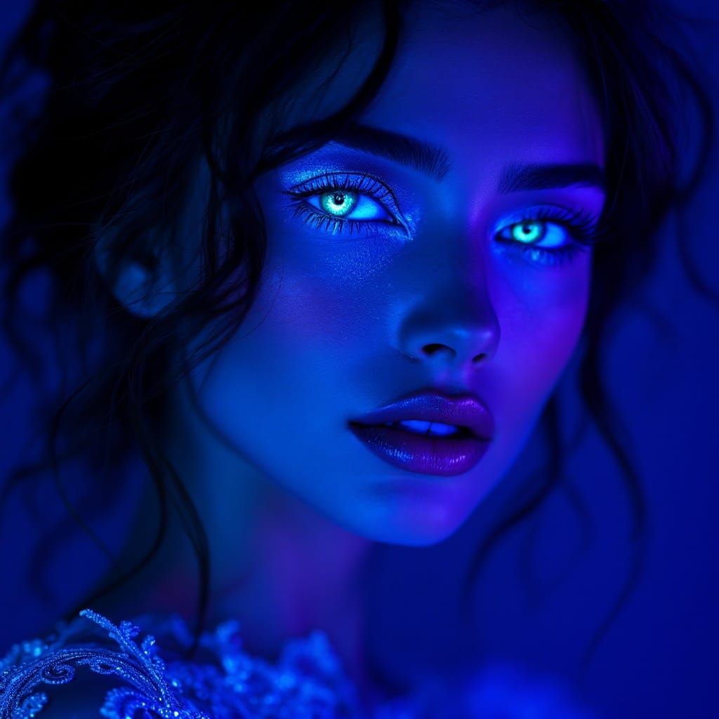 Glowing Goddess in Elegant Evening Gown