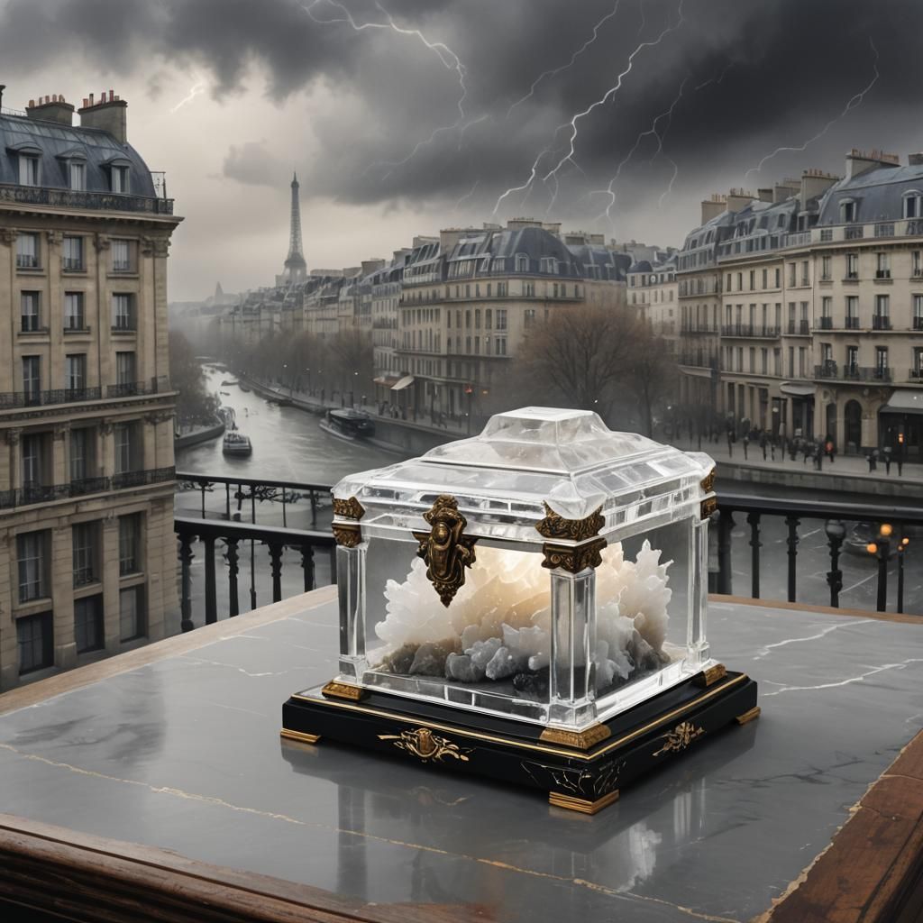 Crystal Zeus Box in Bleak Paris Library