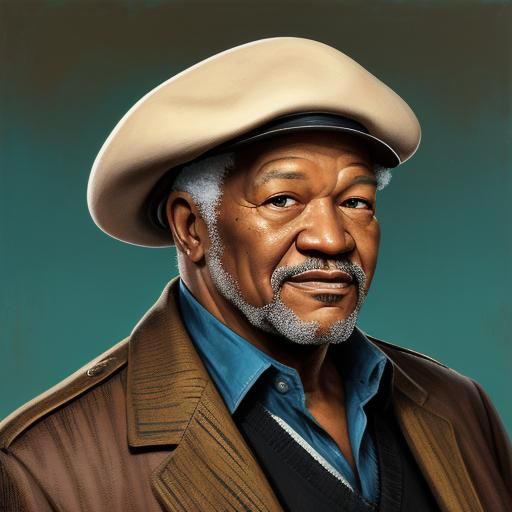 Redd Foxx Portrait in Art Deco Style
