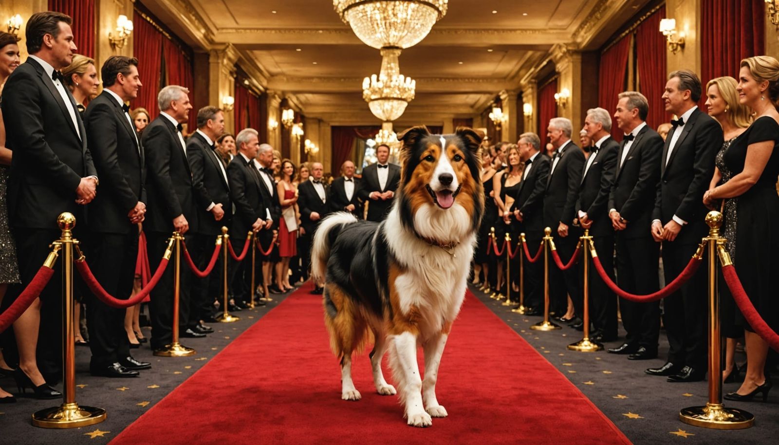 Lassie Walking down the Red Carpet